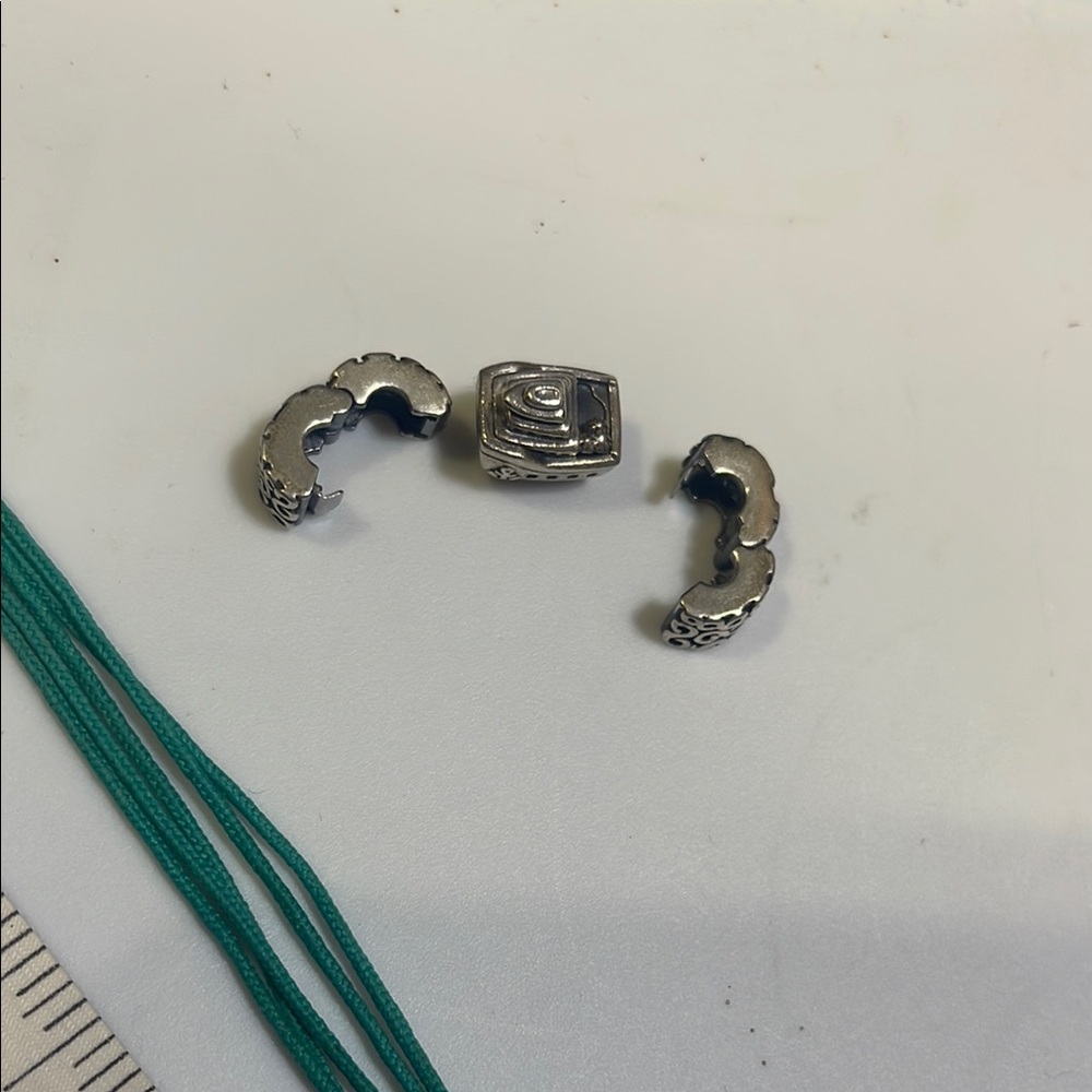 Pandora Silver Charm Teal Bracelet - Picture 4 of 6